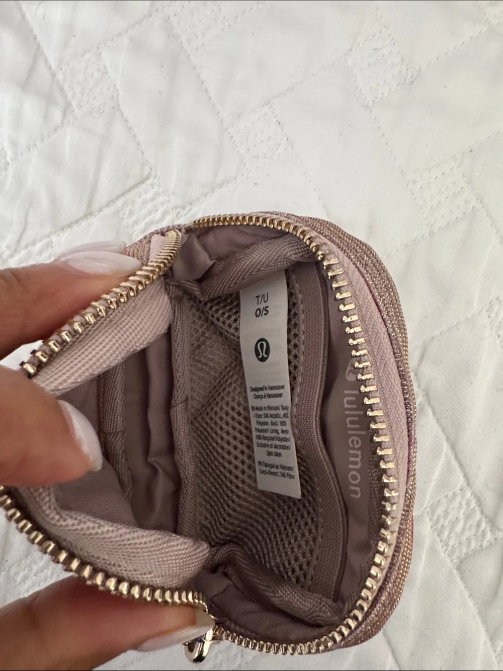 lululemon athletica Metallic Rose Cosmetic Pouch